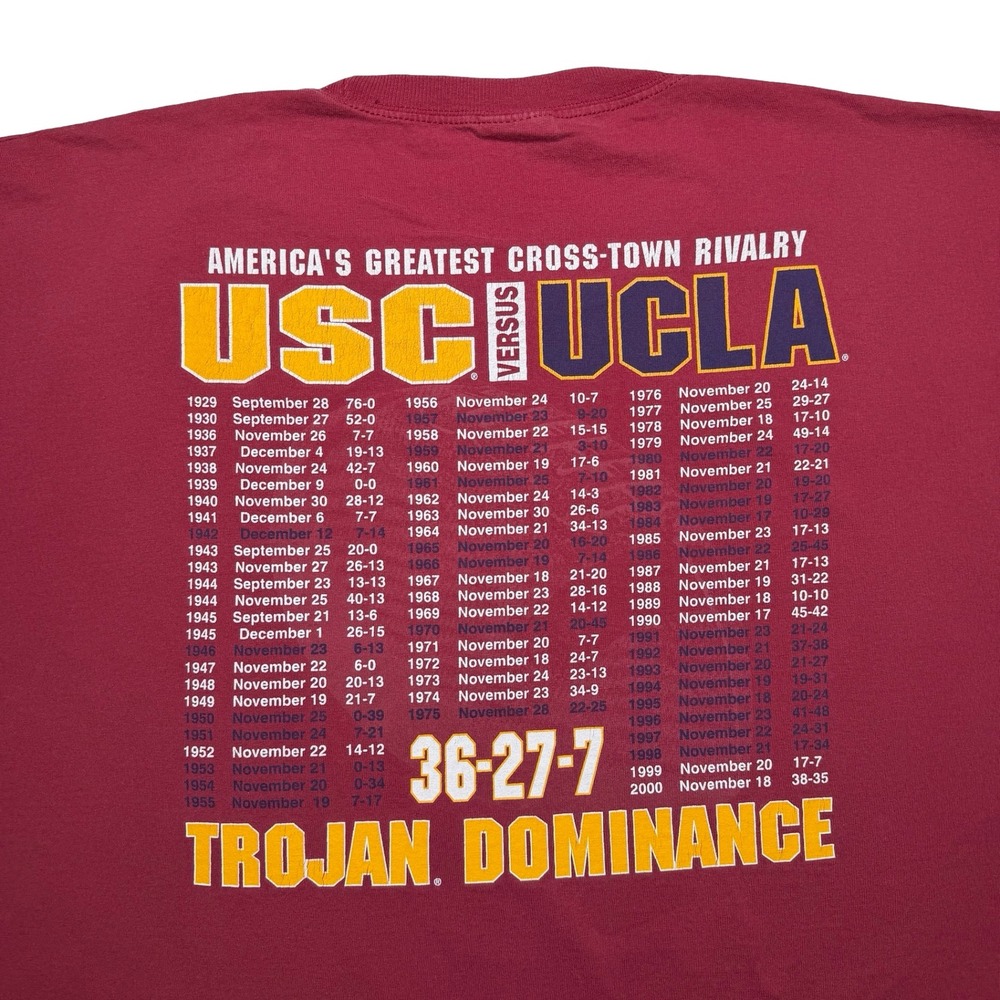 Vintage 2000s USC Trojans UCLA college football shirt